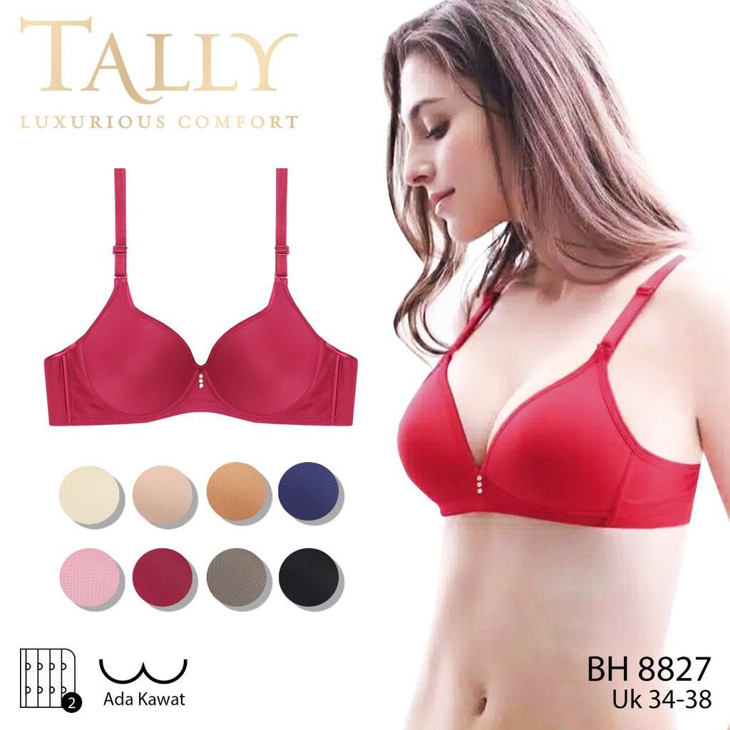 BH BRA 8827 TALLY - BRA KAWATS PORI BUSA TIPIS CUP B KAIT 2 BRA HARIAN SIZE 34 36 38 - BH TERLARIS - ARA98STORE