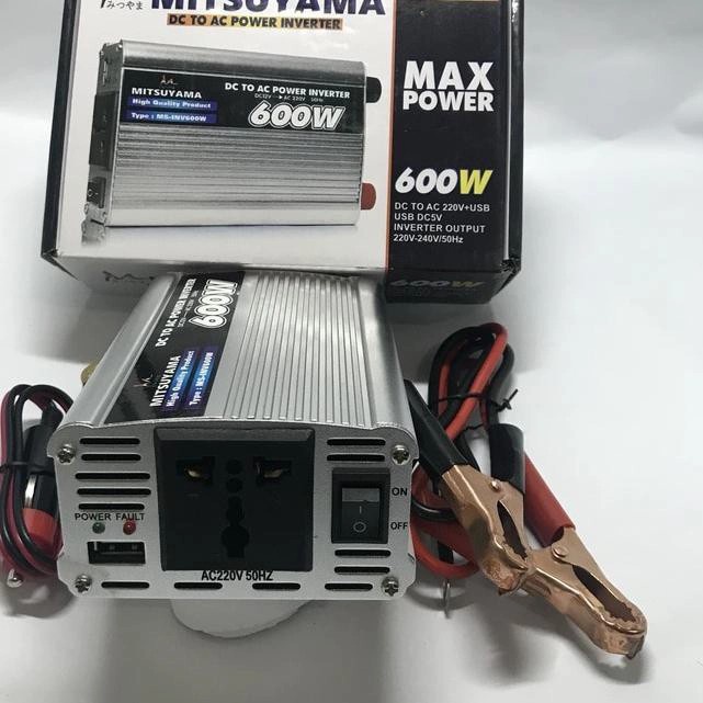 Power Inverter / Perubah Arus Aki DC to AC 600Watt MS-INV600W MITSU