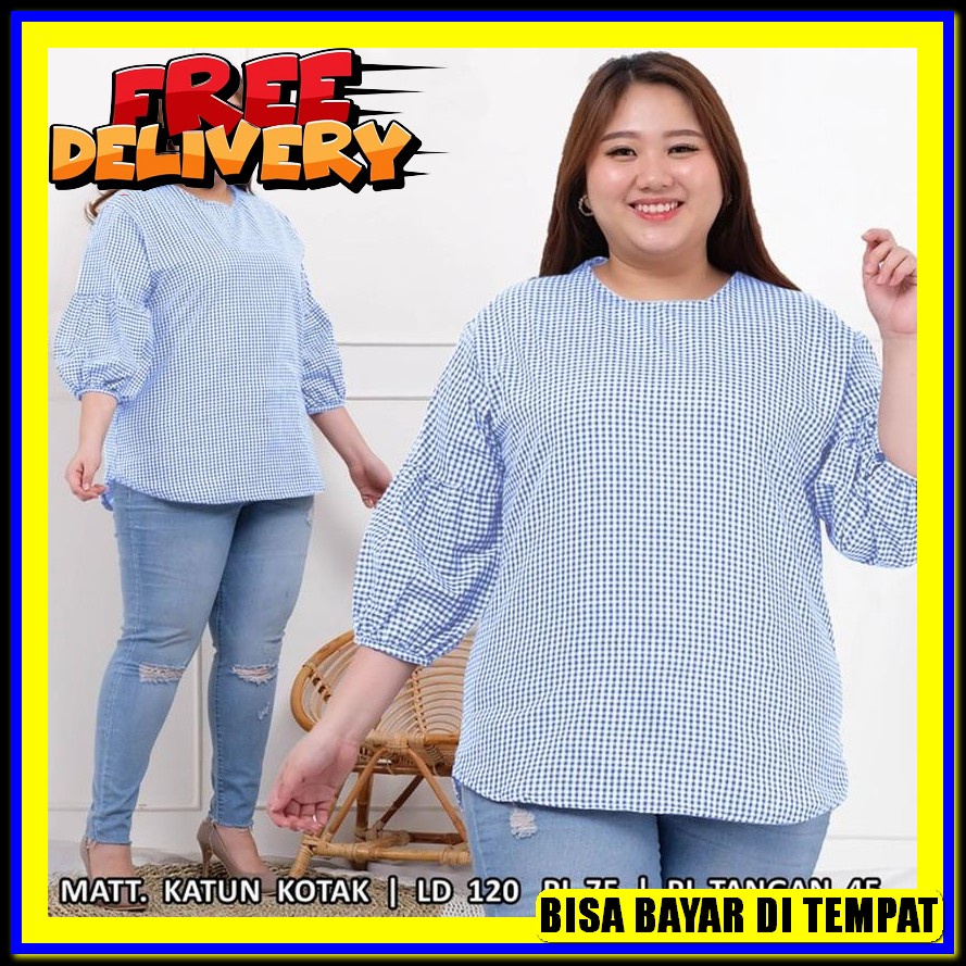 Blouse Kekinian 2021 - Nada Set 2In1 Baju Setelan Wanita Kekinian - Blouse Wollycrepe Mix Jeans/Baju