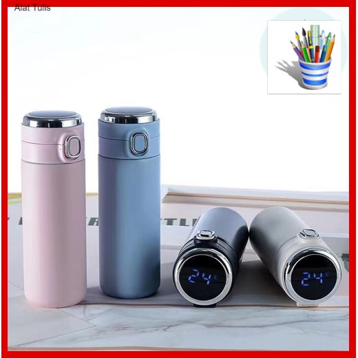 Botol Minum Termos Air Panas Niagara Tumbler Pencet Tahan Panas Smart LED 400ml Stainless