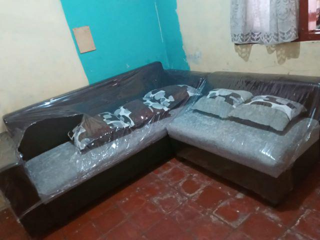 Sofa L Putus Minimalis + Meja (harga Obral)