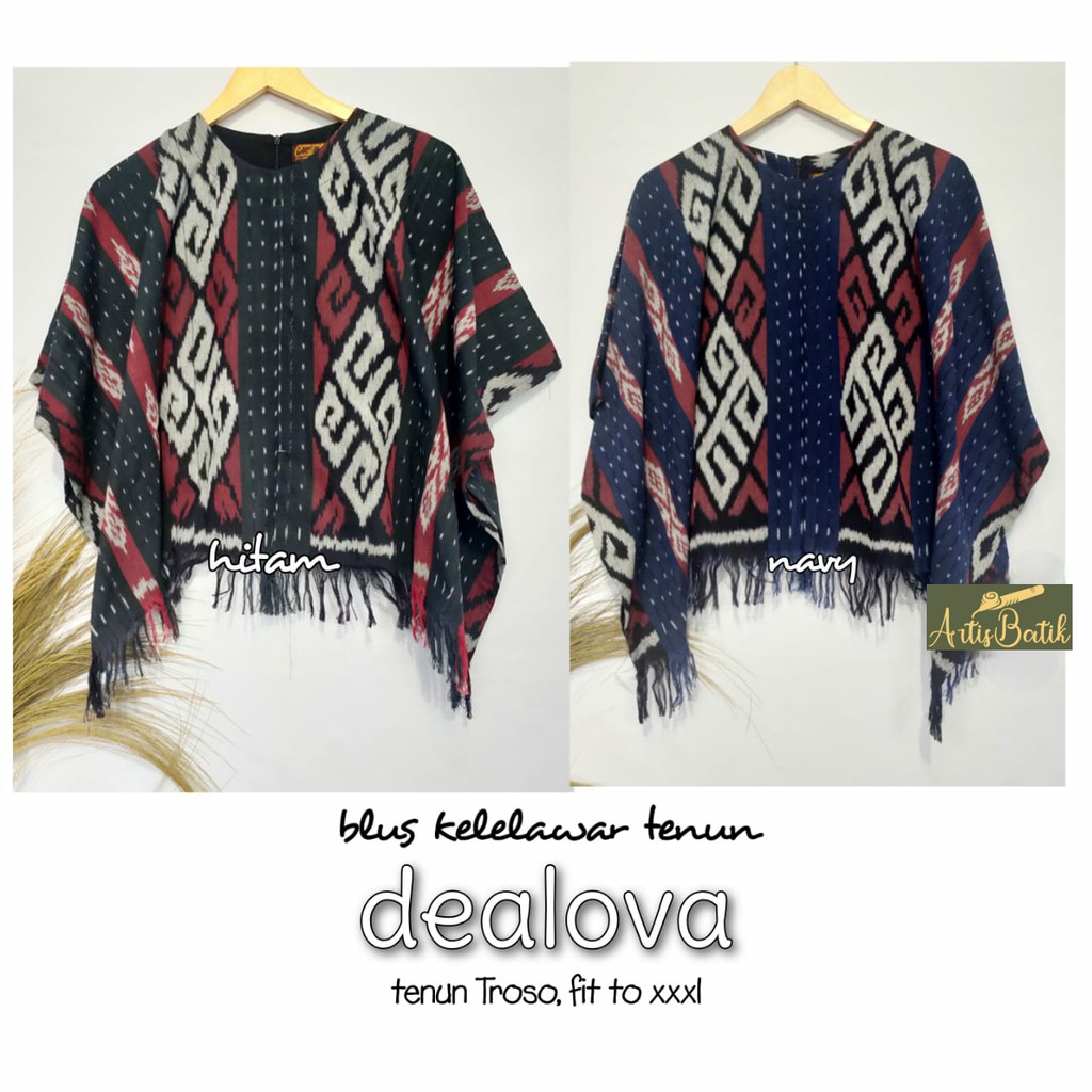 NEW ARRIVAL BOUSE KELELAWAR TENUN ASLI DEALOVA SUPER JUMBO LD 120 XXXXL BLOUSE SONGKET LOWO BLUS BAT
