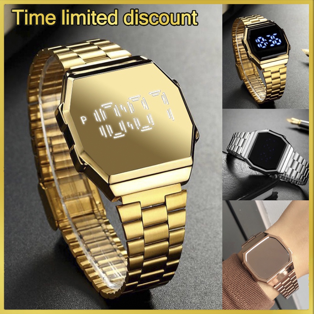 Jam Tangan Touch Screen Waterproof Digital Watch Fashion Stainless Wristwatch