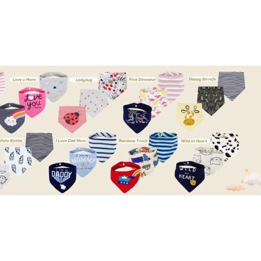 ☛ Royale Bebe - Bib Bayi (3in1 Bib Segitiga) - Blue Star ❆