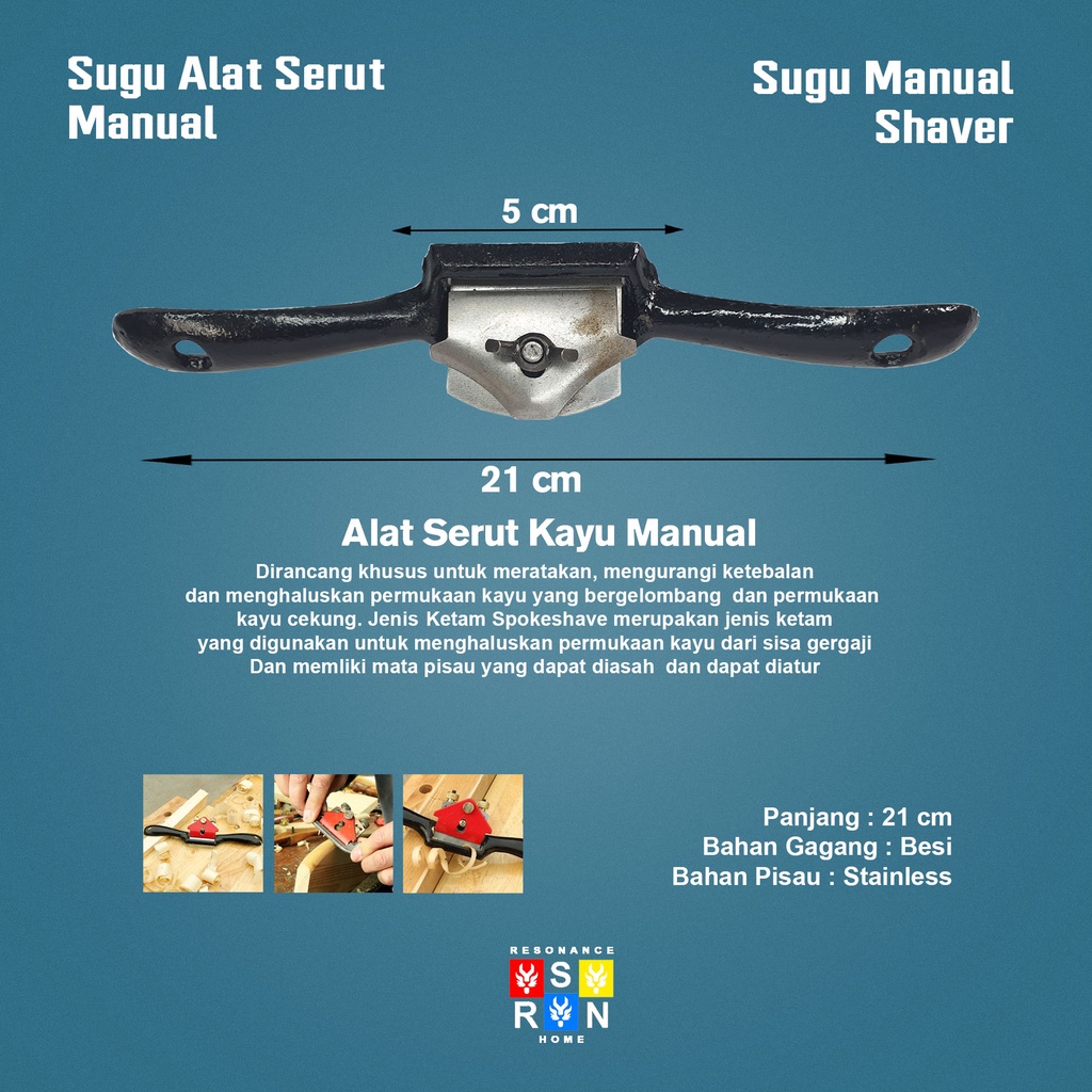 Alat Serut Kayu Manual Spokeshave | Sugu Kayu Manual | Ketam Sugu Pasah Resonance Home