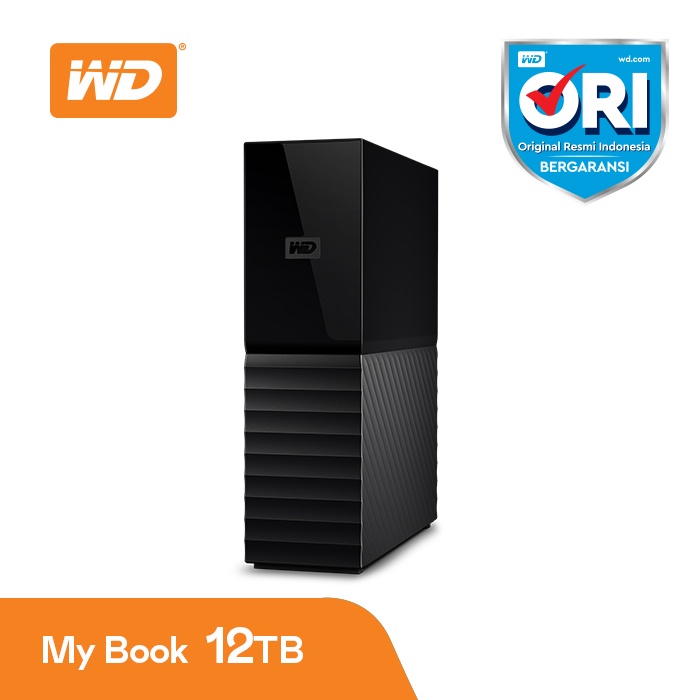 WD My Book 12TB Black Hitam - HD HDD Hardisk Eksternal External 3.5&quot;