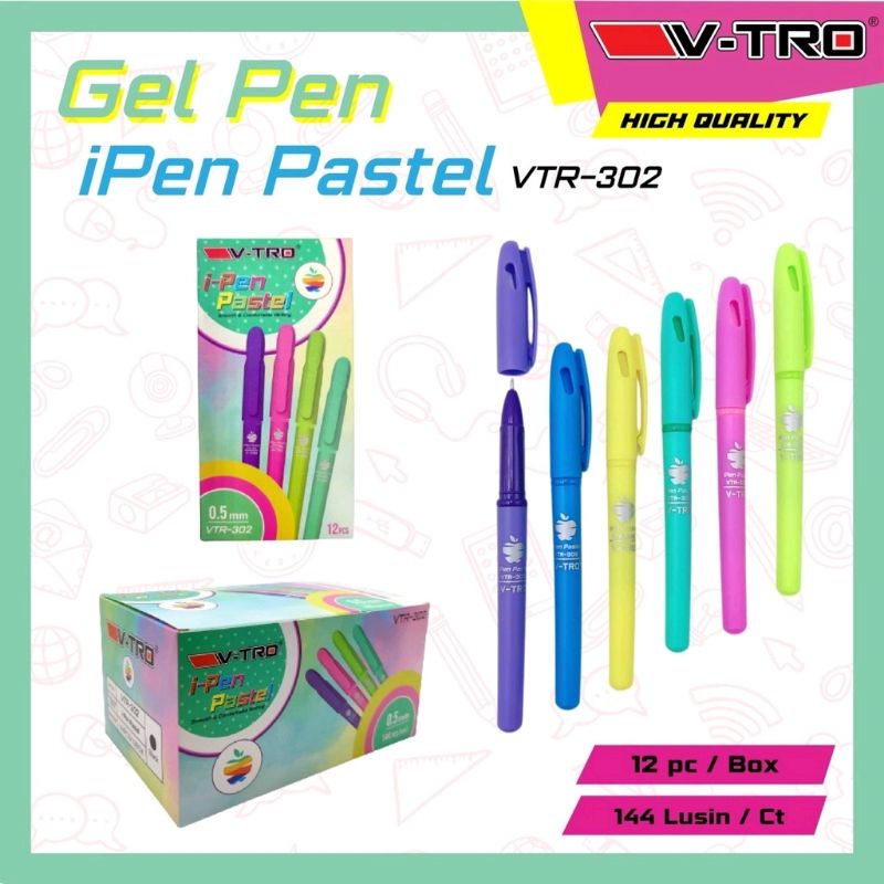 

SGBJM 0408 Pulpen Ipen VTR-301/302 Warna Bold/Pastel
