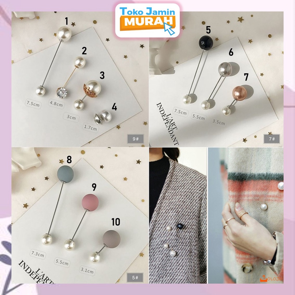 TJM Bross Mutiara Tuspin Tusuk Peniti Kekinian Aksesoris Fashion Korea Import