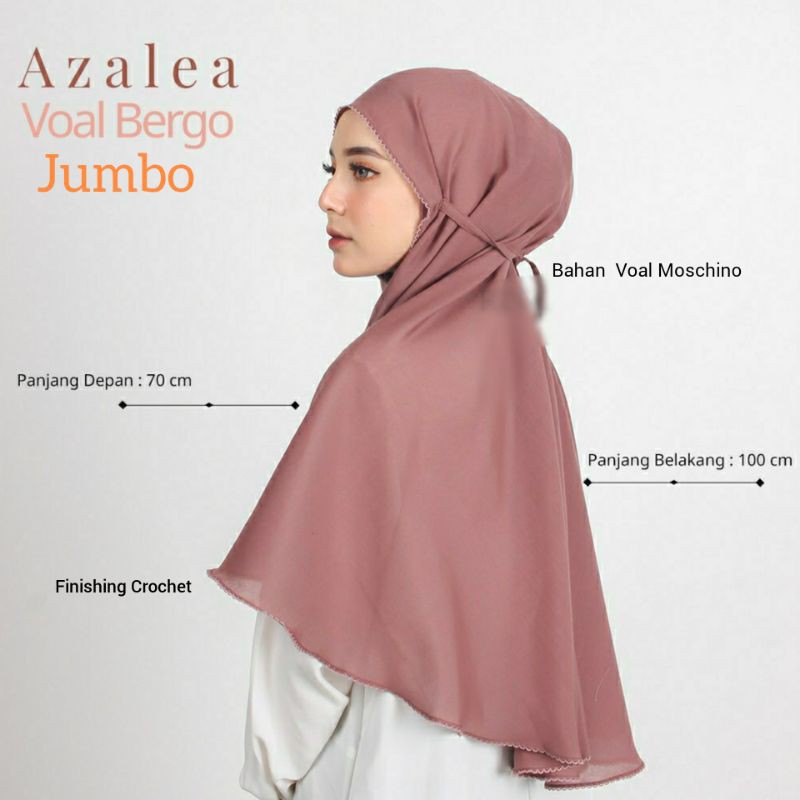 Bergo Crochet Ukuran Jumbo/Azalea Voal Bergo/Maryam Voal Bergo Syari/Bergo Renda Jumbo/Voal Bergo