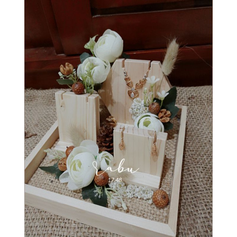 Kotak Perhiasan Rustic Hantaran Lengkap Kotak Seserahan Ringbox Rustic