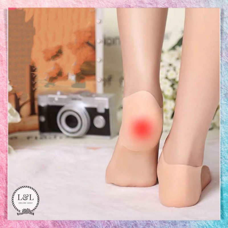 Bantalan Pelindung Tumit Anti Lecet Kaus Kaki Silikon Lembut Aksesoris Sepatu Heels