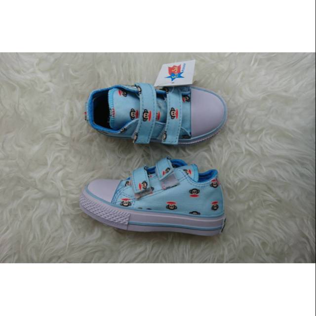 Sepatu anak merek converse gambar kartoon paul frank untuk anak umur 1-10 tahun