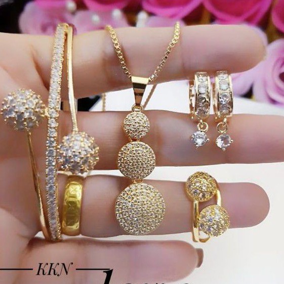 Xuping set perhiasan lapis emas 24k 0711n