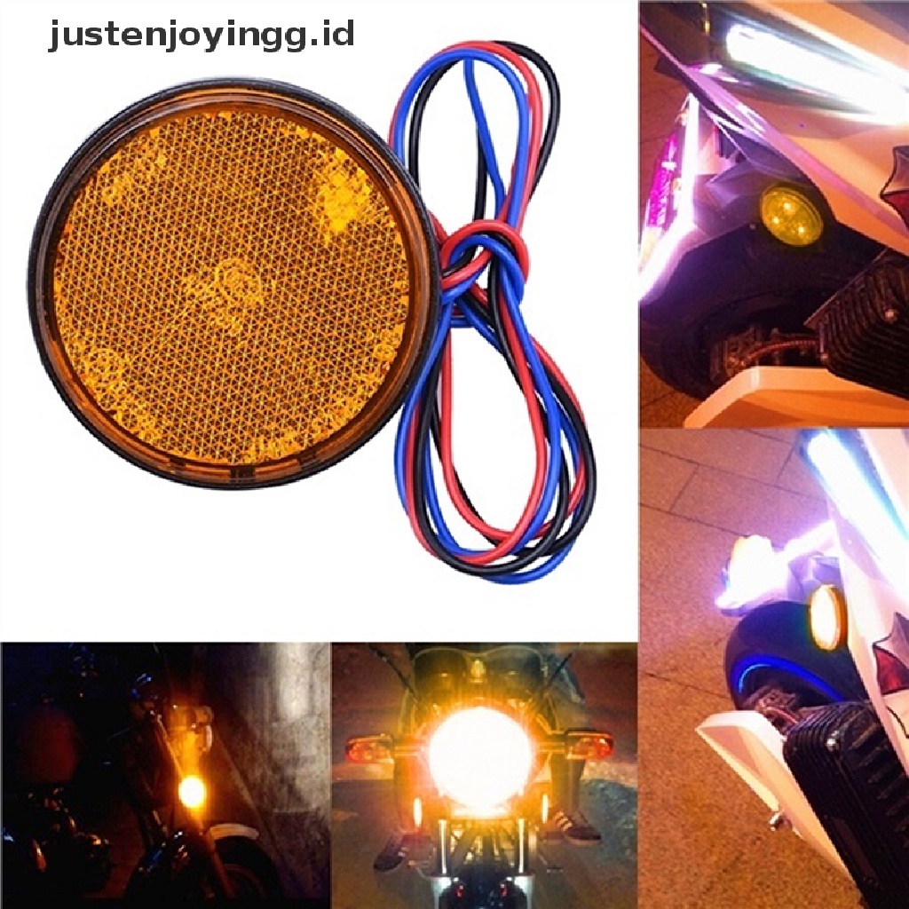 Justenjoyingg.id / 24 SMD Lampu Sein Belakang Motor / Truk / Mobil Bentuk Bulat