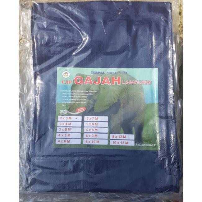 terpal plastik 2m x 4m cap gajah Lampung