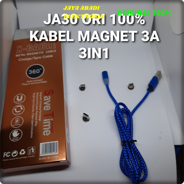 J30 ORIGINAL KABEL DATA MAGNET 3IN 1 3A MAGNETIC KABEL SUPPORT FAST CHARGING FLASH CASAN faster asli multi universal multi tc vooc BISA BISA SEMUA UNTUK JENIS HP YANG MENGGUNAKAN MICRO USB IPHONE DAN TIPE C ATAU SEMUA HANDPHONE LAPISAN KABEL KUAT SUPER AW