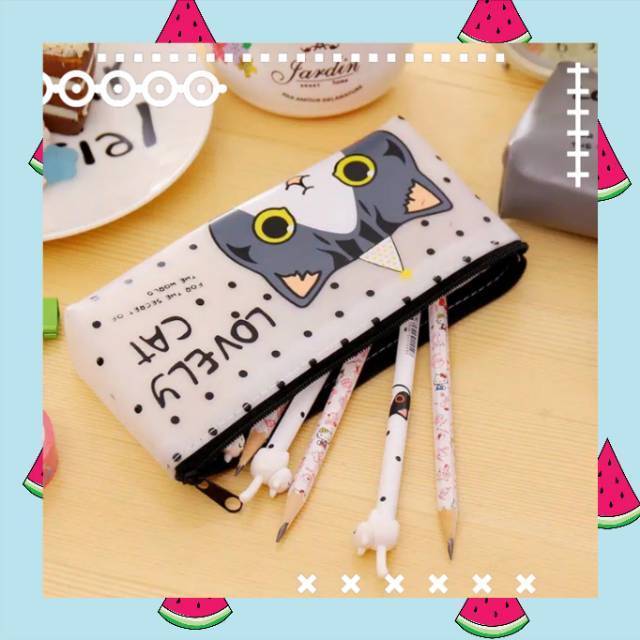 

KP001 TEMPAT PENSIL LOVELY CAT KOTAK PENSIL KUCING LUCU PENCIL CASE LEIDIS STATIONARY