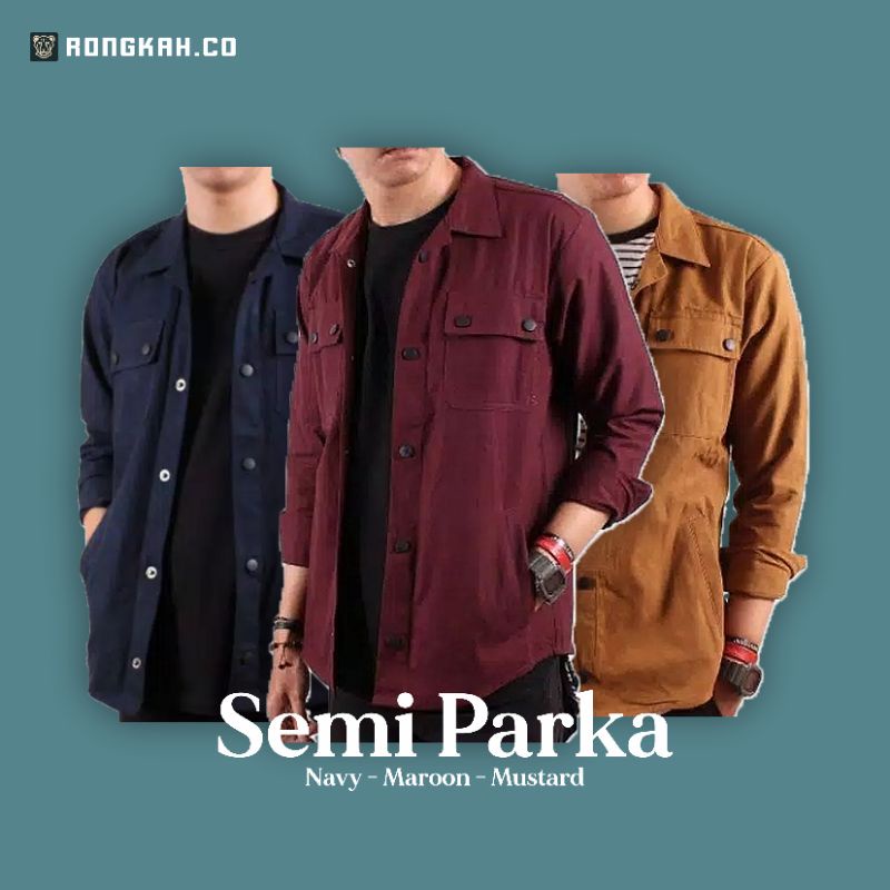 JAKET SEMI PARKA WOLV - Kemeja Semi Parka - Kemeja Pria - Jaket Pria