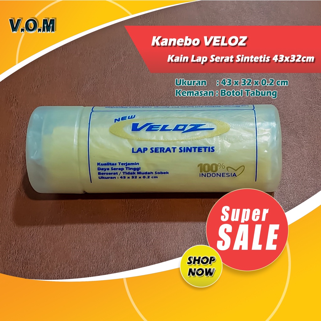 Kanebo VELOZ Kain Lap Serat Sintetis 43x32cm Tebal Daya Serap Tinggi