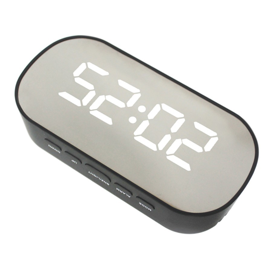 DT-6506 Jam Meja Digital Alarm Clock Mirror / Digital Smart Alarm Mirror Clock