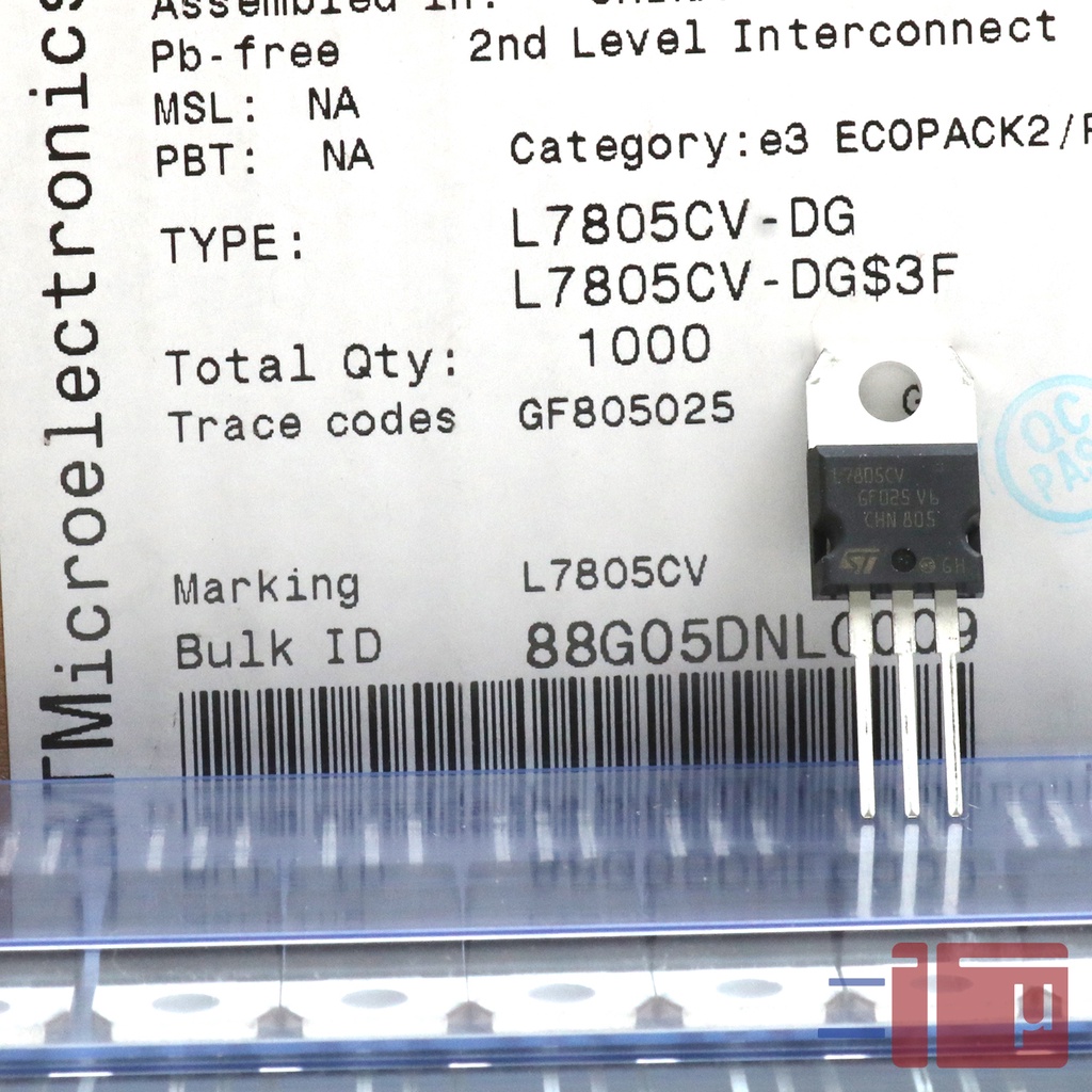 IC Voltage Regulator L7805CV 7805 Original ST