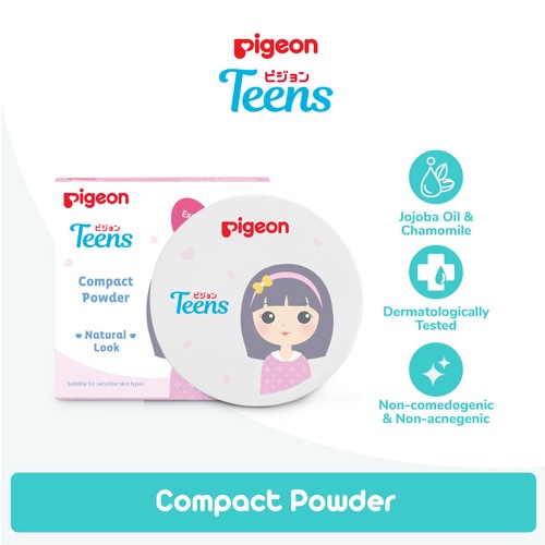 PIGEON Teens Compact Powder + UV Protection 14Gr / Bedak Padat Remaja