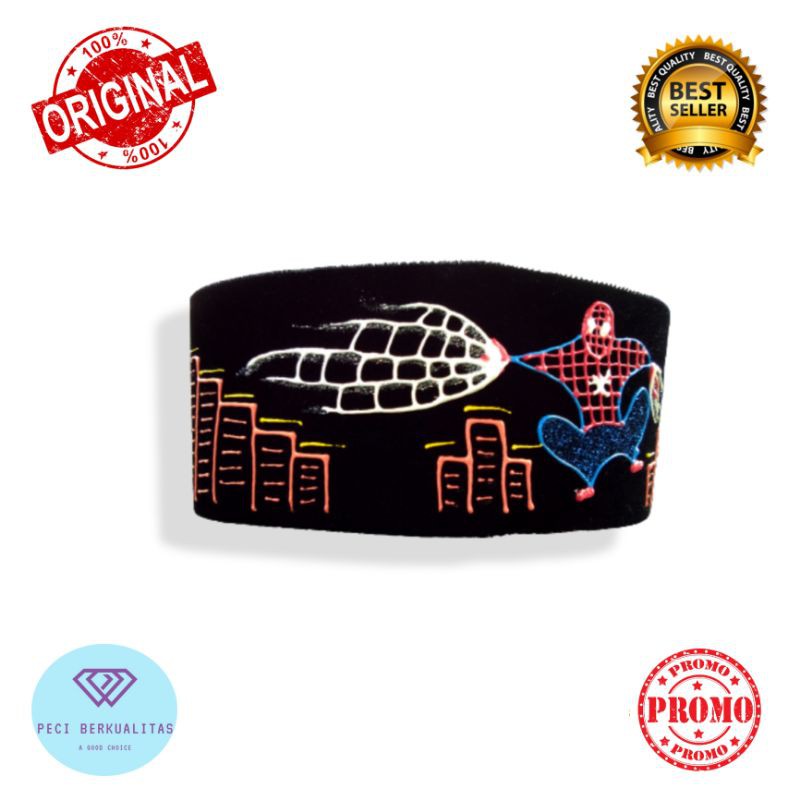 Songkok anak spiderman / peci anak spiderman / kopiyah anak spiderman