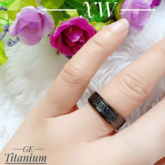 Cincin titanium motif romawi CC663