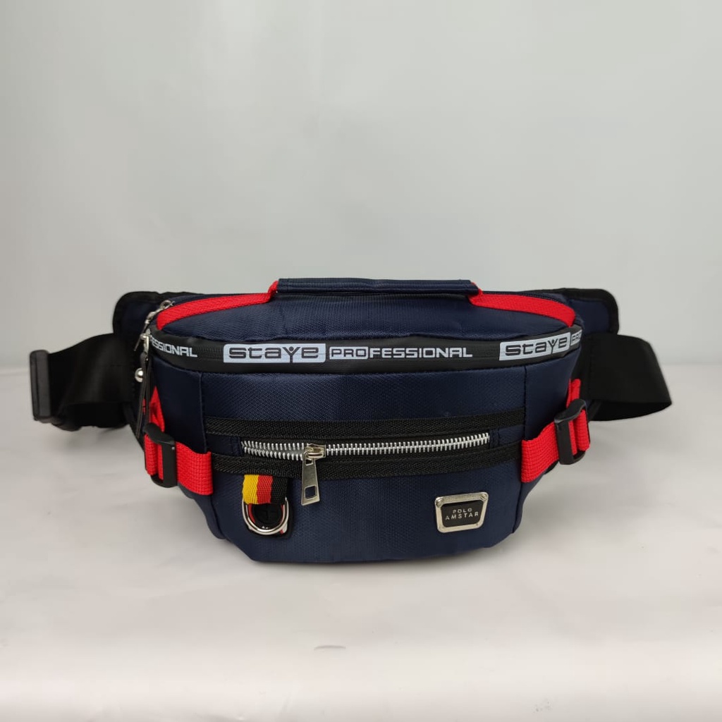 Tas Pria Tas Pinggang Tas Selempang Terbaru Original Polo Amstar Bahan Nilon Poliester