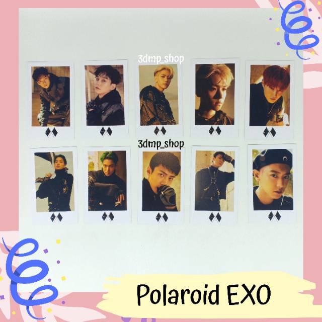 [10 lembar] Polaroid EXO Sehun Chanyeol Kai Baekhyun D.O. kyungsoo D.o Obsession