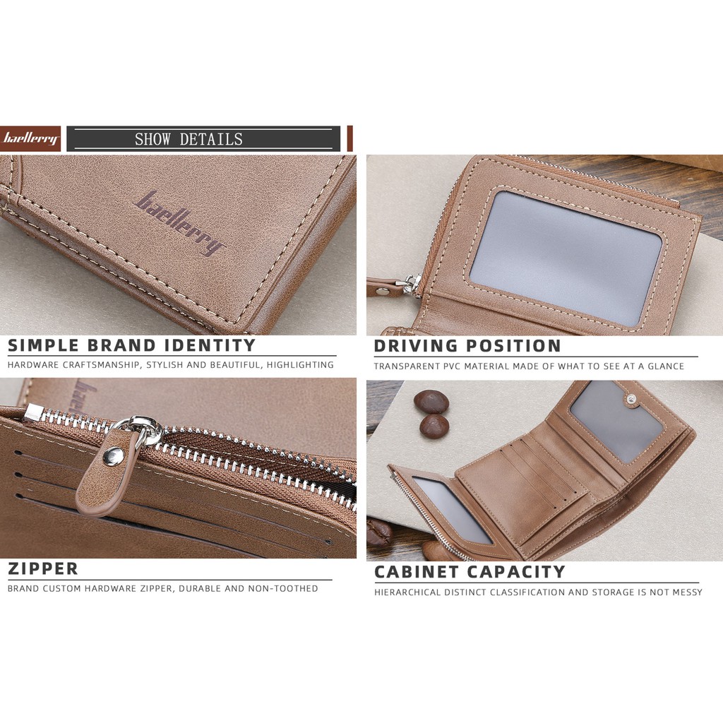 Dompet Pendek Baellerry Original / Dompet Pria Wanita Original / Dompet Import D1307