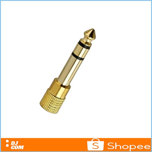 Converter Jack Mic Audio 3.5mm Female to 6.5mm Male Gold Plated Stereo