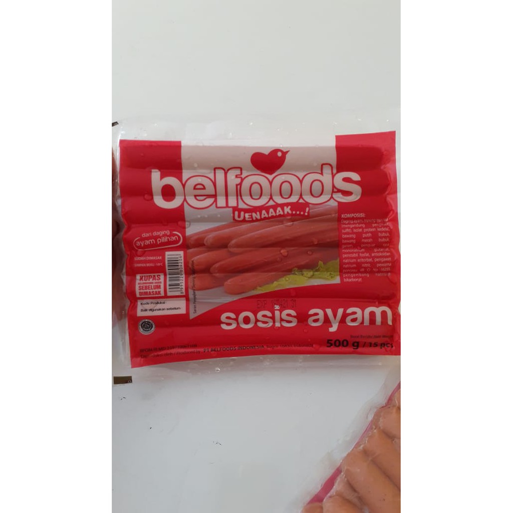 

BELFOODS Sosis Ayam isi 15 pcs UENAAAK (500g)