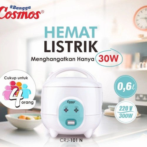 Magic Com COSMOS 0,6 Liter  CRJ 1001 N   CRJ1001 Rice Cooker  0,6L Penanak Nasi Kecil