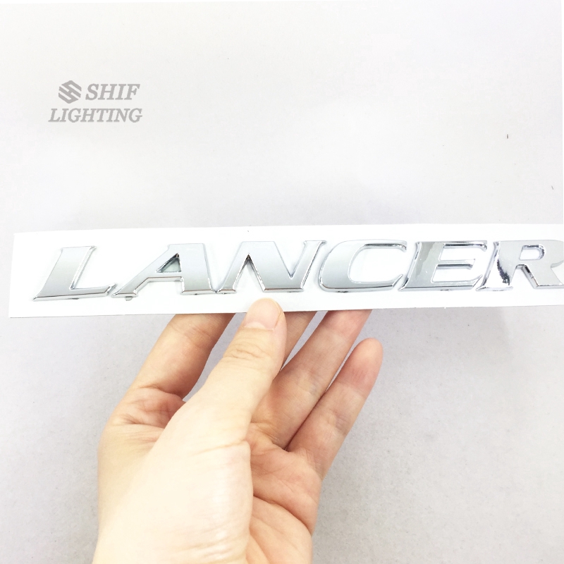 1pc Stiker Emblem Logo LANCER Bahan ABS Krom Untuk Bagasi Belakang Mobil MITSUBISHI LANCER