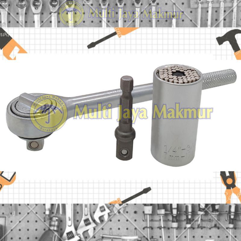 Kunci pas socket gator / Gator grip universal socket / kunci pas super
