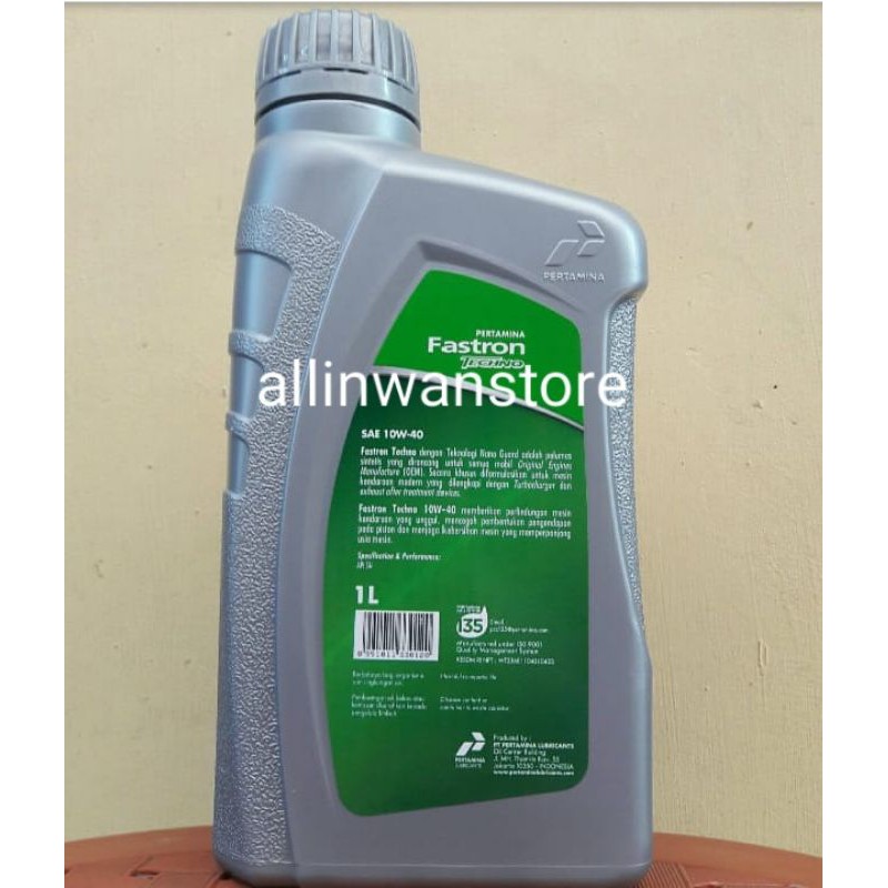 Fastron Techno SAE 10W-40 API SN Isi 1 liter 10w40 1L 100% ASLI ORIGINAL READY STOCK