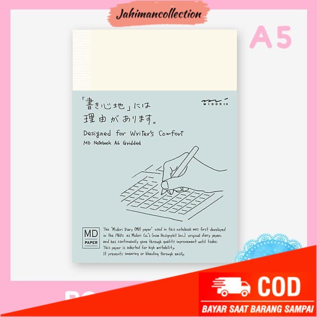 

✨ BISA COD ✨ Midori MD Notebook Grid A5 | PO Japan