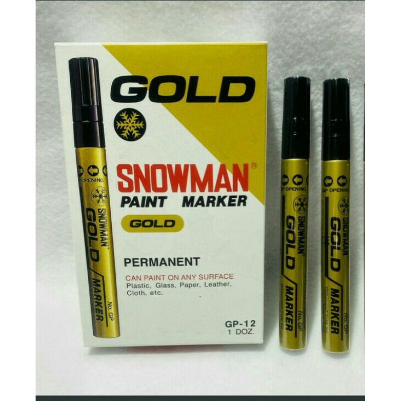 

spidol.snowman.permanent.point.marker.GP-12.Gold