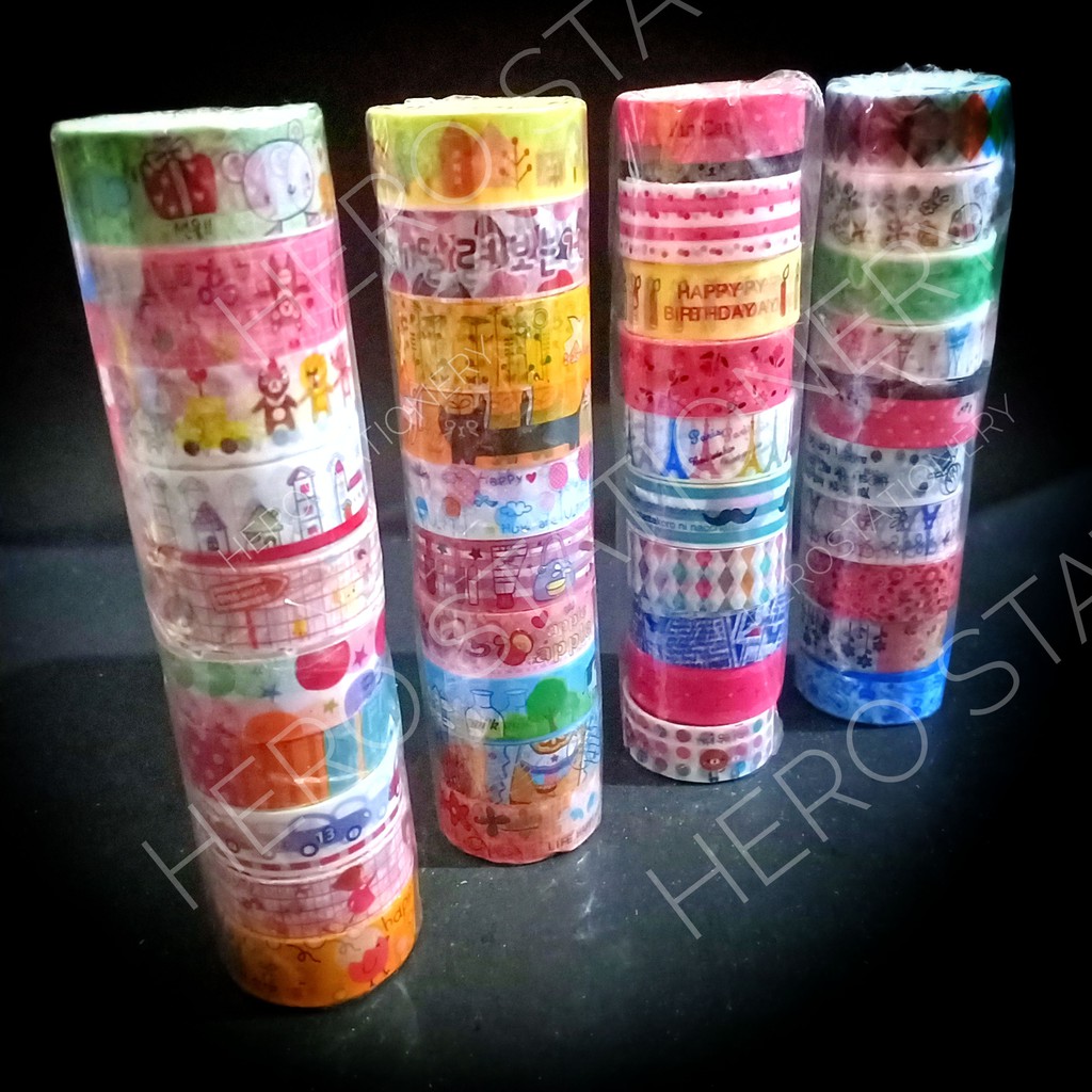 

Selotip cellotape motif fancy variasi 1.5 cm