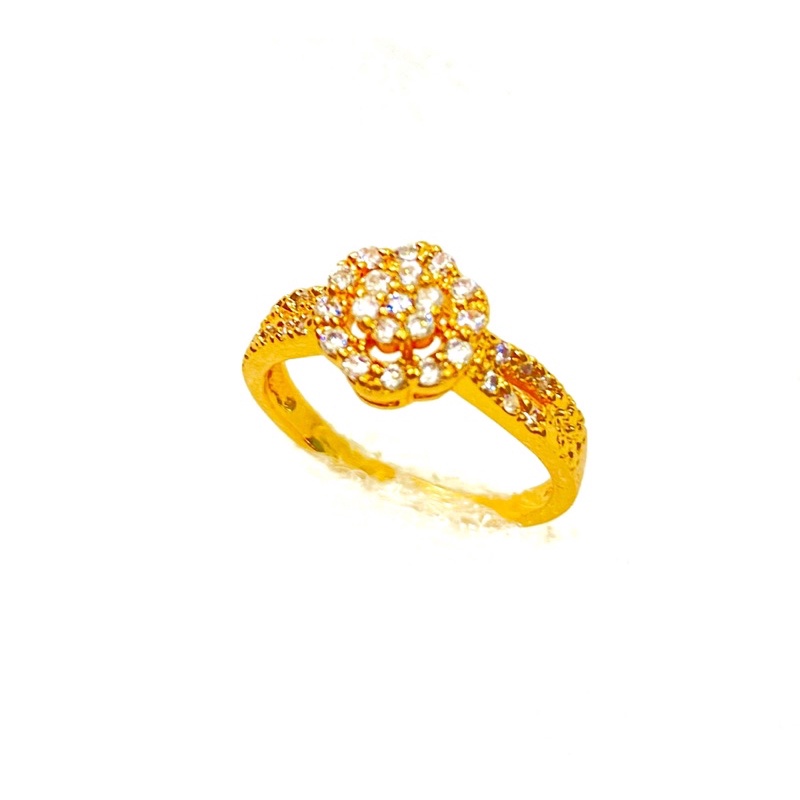 [tiara] cincin wanita /cincin love kupu / cincin lapis emas / cincin replika emas/ cincin permata