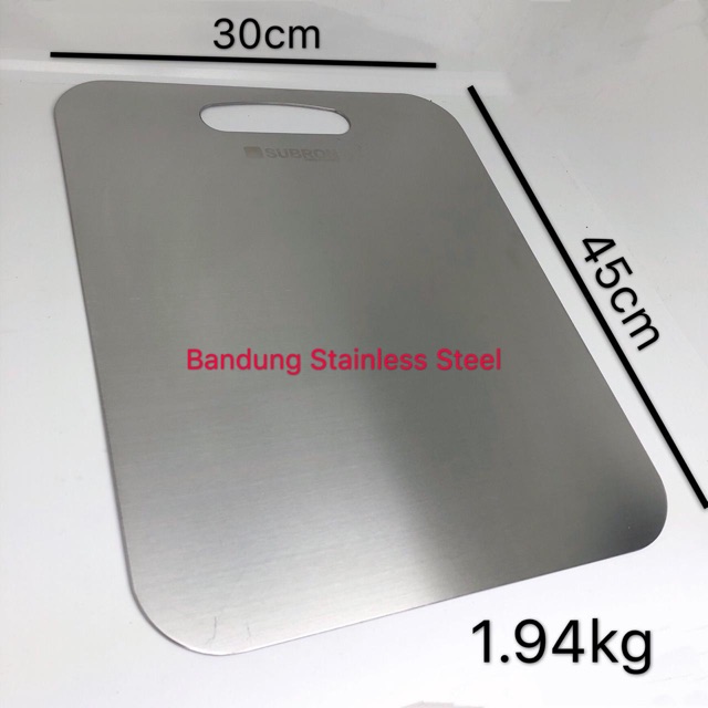 Sus 304 Talenan 45cm x 30cm cutting board stainless steel 4530