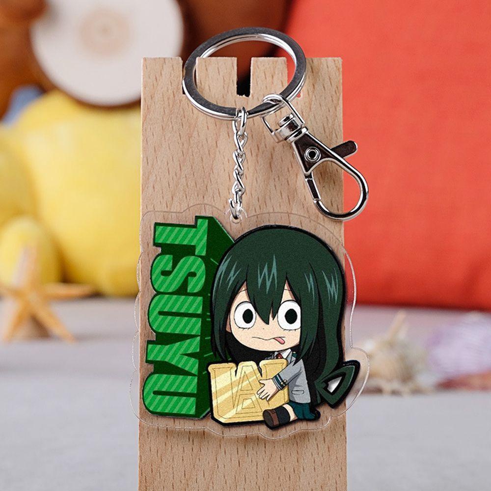 Agustina My Hero Academy Gantungan Kunci Midoriya Izuku Cosplay Dua Sisi Shoto/Izuku Todoroki Shouto Key Rings