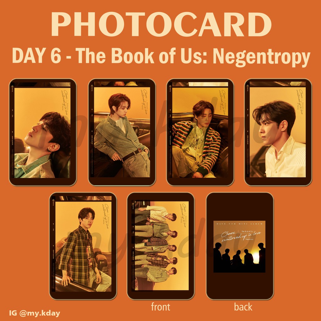 PC-0473, Unofficial Photocard Day6 The Book of Us: Negentropy 2 sisi