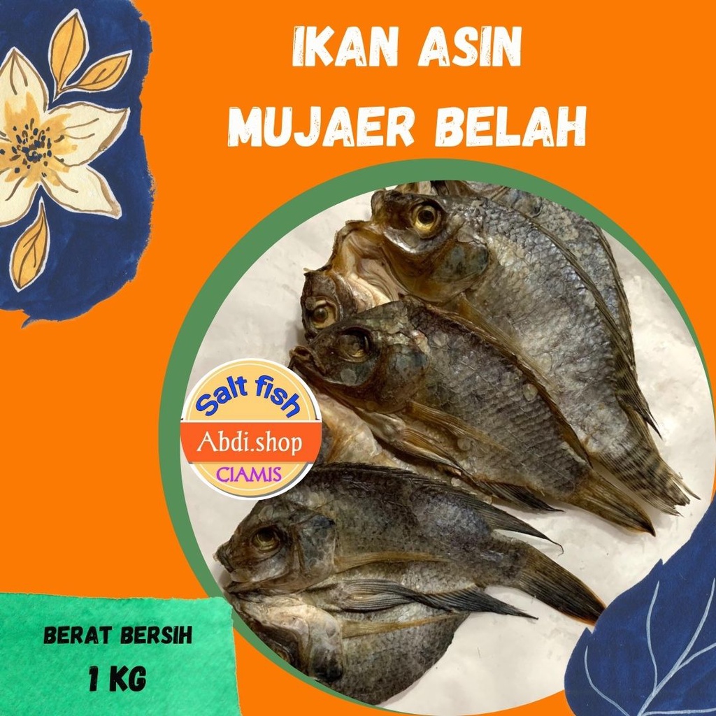 

ikan asin Mujaer Belah Kering Bersih 1kg murah