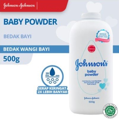 [ 500 GR ] JOHNSON'S BABY POWDER - BEDAK BAYI JOHNSON BABY BPOM - Putih
