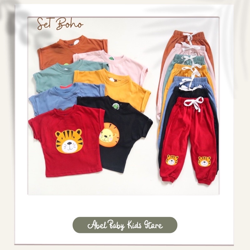 SET BOHO SETELAN PANJANG PIYAMA ANAK LAKI LAKI PEREMPUAN PAKAIAN PINEAPPLE KIDS 12345 TH