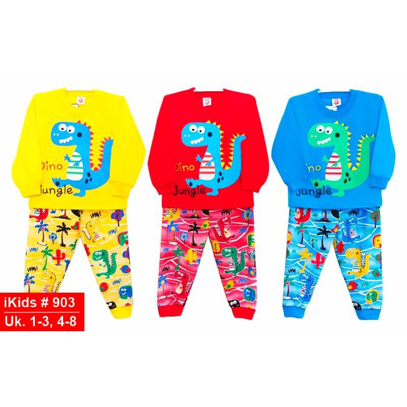 SETELAN BAJU TIDUR PIYAMA ANAK CEWEK COWOK IKIDS 0-5 TAHUN / SETELAN IKIDS LENGAN PANJANG UNISEX / SETELAN BAJU HARIAN ANAK IKIDS LENGAN PANJANG CELANA PANJANG PART 2