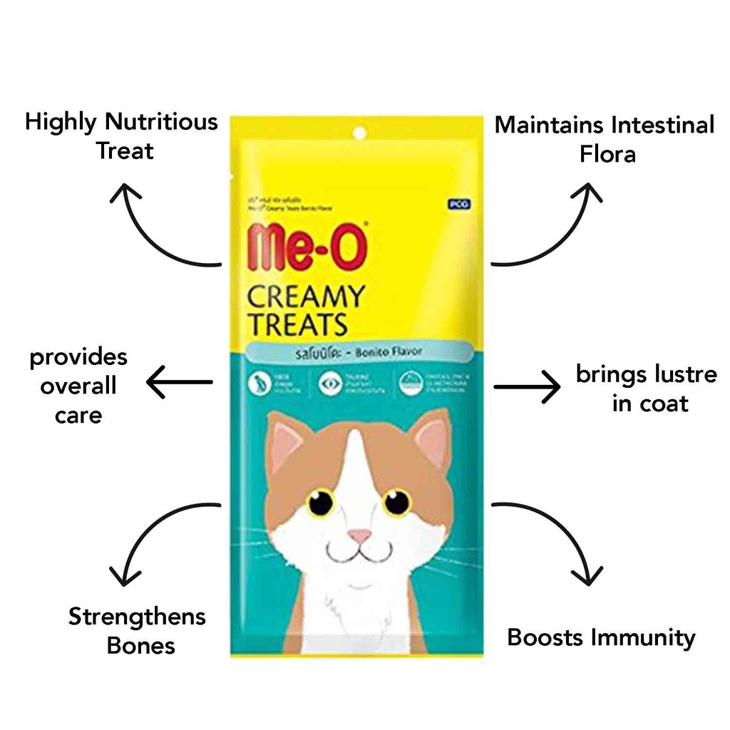 Me-O Creamy Treats Snack Kucing Sachet 15gr / MEO Makanan Kucing Eceran