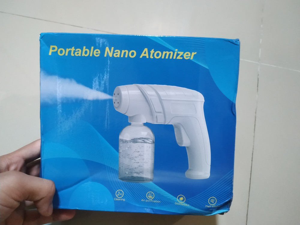 (ready Stock & Fast Shipping > 800ml Mesin Disinfektan Nano Spray Wireless Dengan Lampu Biru